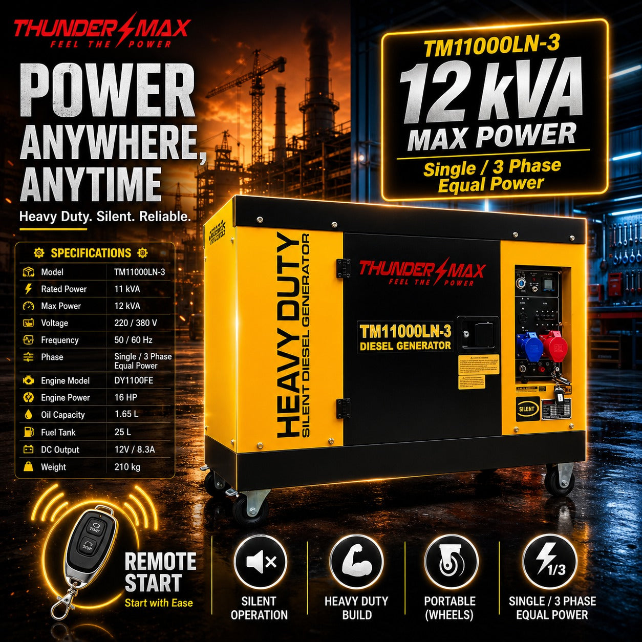 Diesel Generator silent type box type