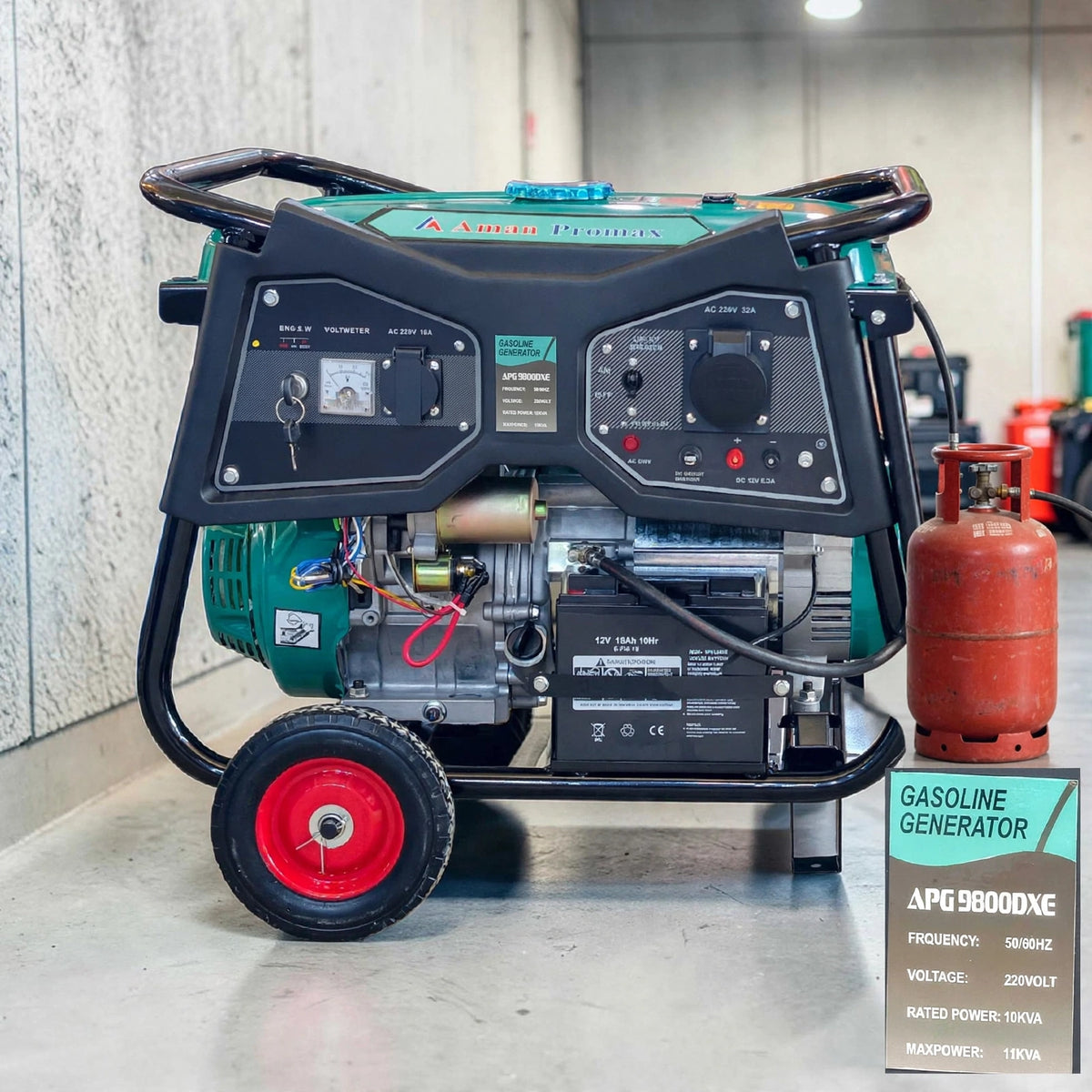 11KVA 10KVA (10KW) PETROL GAS LPG GENERATOR OPEN TYPE  AMAN PRO MAX BRAND